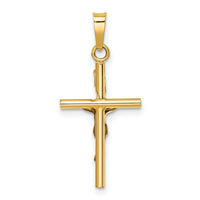 14k Two-tone INRI Crucifix Pendant-C3896