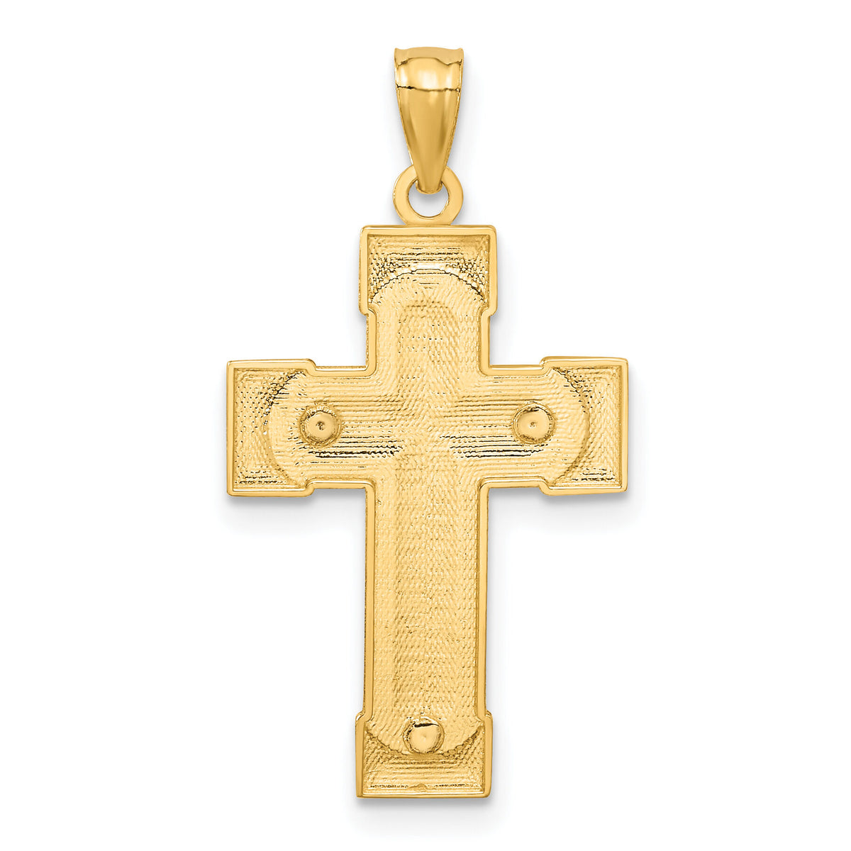 14k Two-tone Crucifix Pendant-C3902