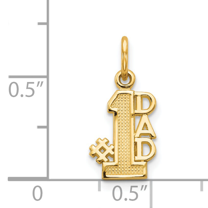 14k #1 DAD Charm-C391