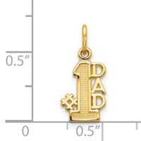 14k #1 DAD Charm-C391
