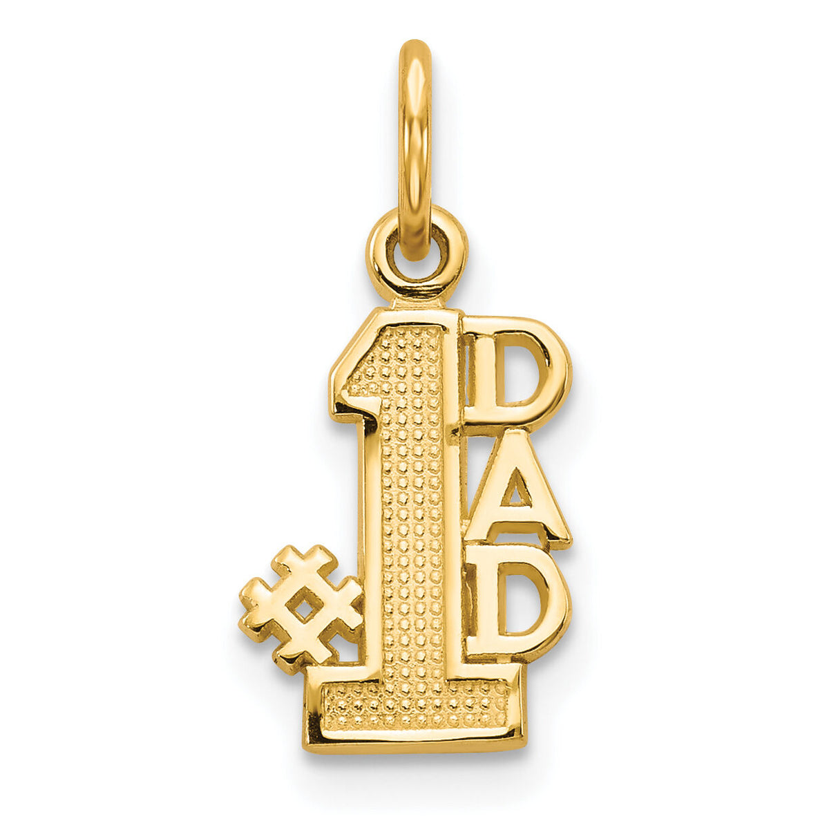 14k #1 DAD Charm-C391