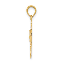 14k Cara Vaca Crucifix Pendant-C3914