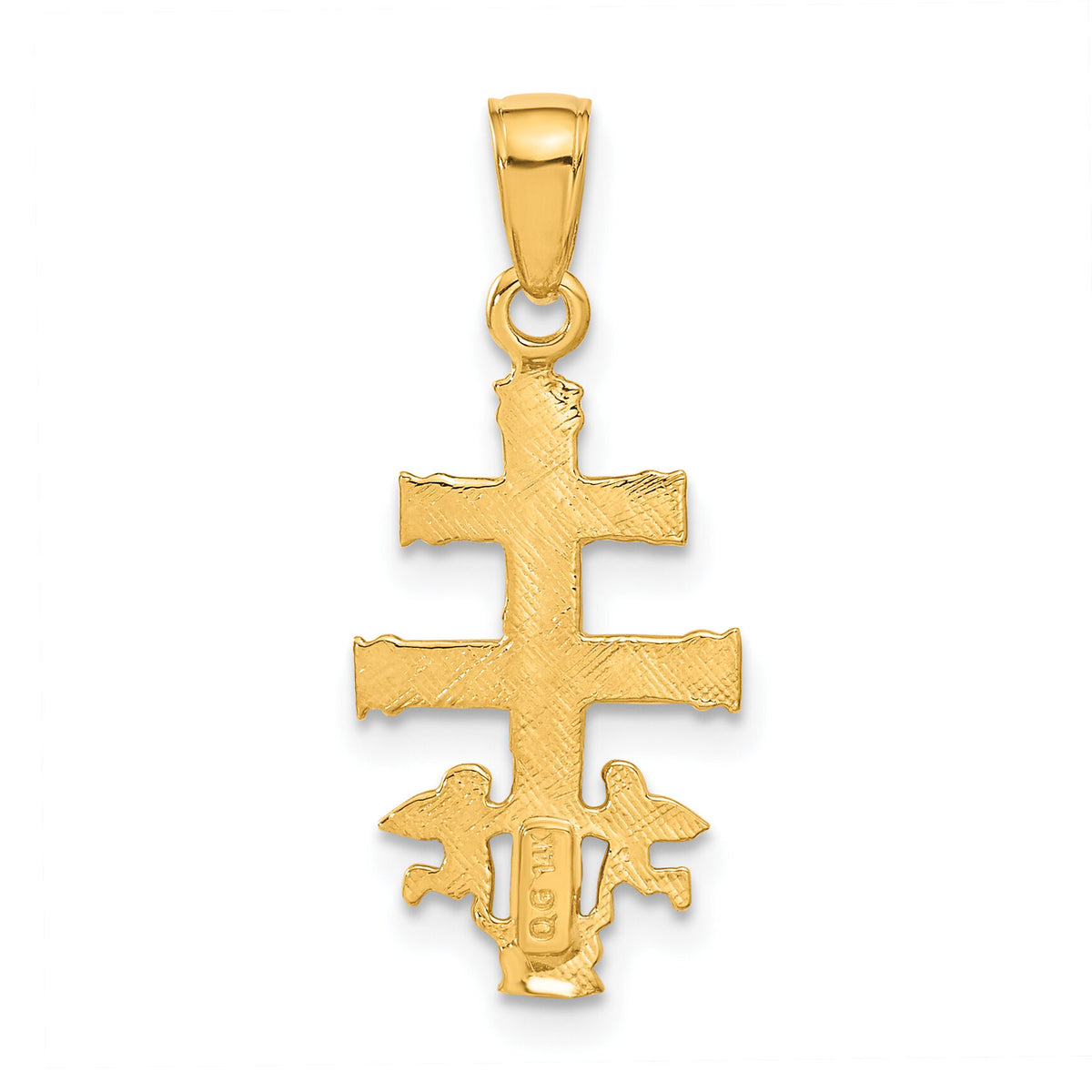 14k Cara Vaca Crucifix Pendant-C3914