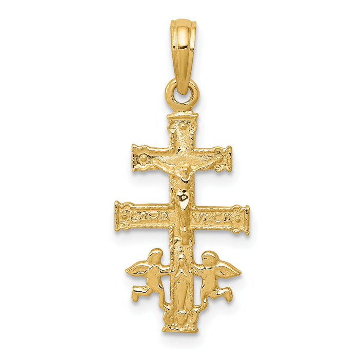 14k Cara Vaca Crucifix Pendant-C3914