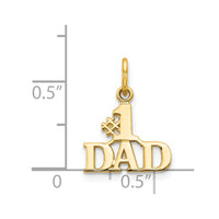 14k #1 DAD Charm-C392