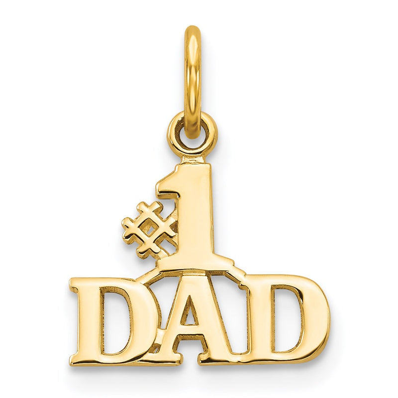 14k #1 DAD Charm-C392