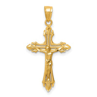 14k Diamond-cut Crucifix Pendant-C3920
