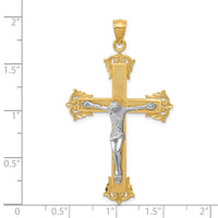 14k Two-tone Crucifix Pendant-C3922