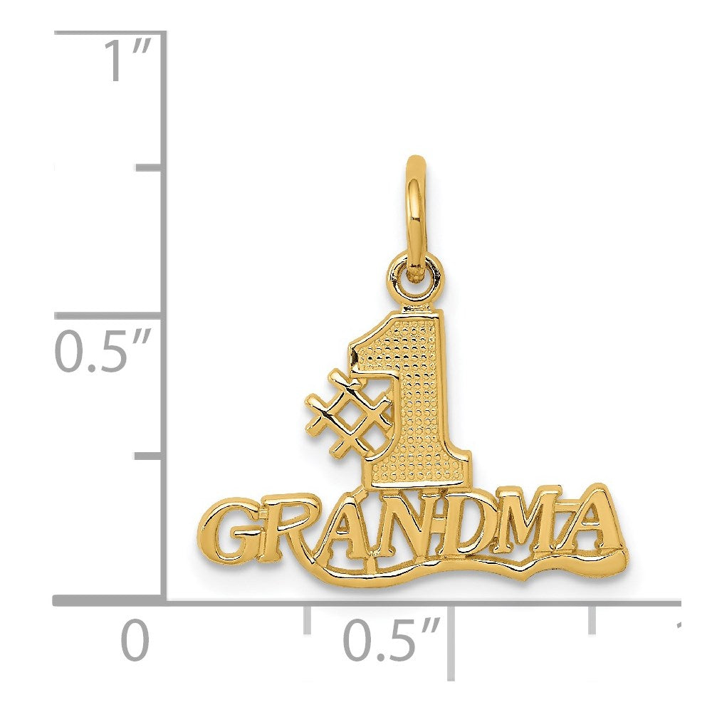 14k #1 GRANDMA Charm-C396