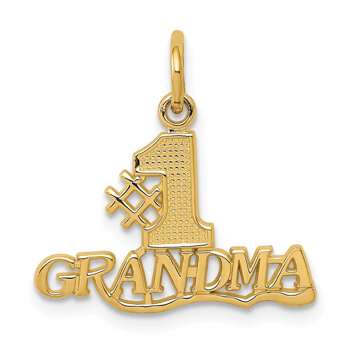 14k #1 GRANDMA Charm-C396