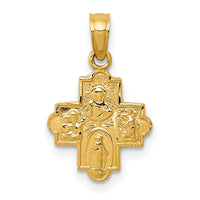 14k Miniature Four Way Medal Pendant-C3963