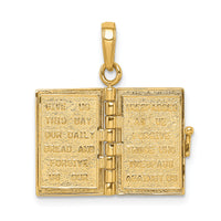 14K  3D Lord's Prayer Bible Pendant-C3964