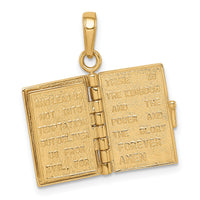 14K  3D Lord's Prayer Bible Pendant-C3964