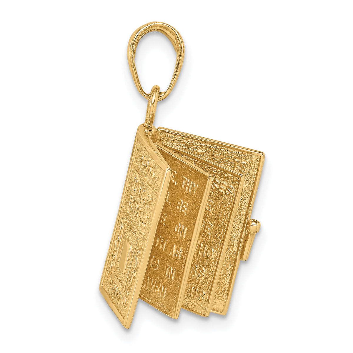 14K  3D Lord's Prayer Bible Pendant-C3964