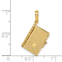 14K  3D Lord's Prayer Bible Pendant-C3964