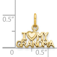 14k I HEART MY GRANDMA Charm-C397