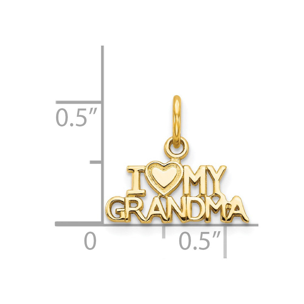 14k I HEART MY GRANDMA Charm-C397
