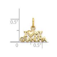 14k I HEART MY GRANDMA Charm-C397