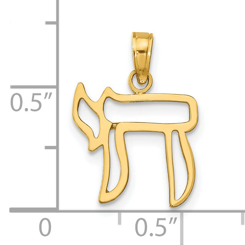 14k Chai Cut-out Pendant-C3991