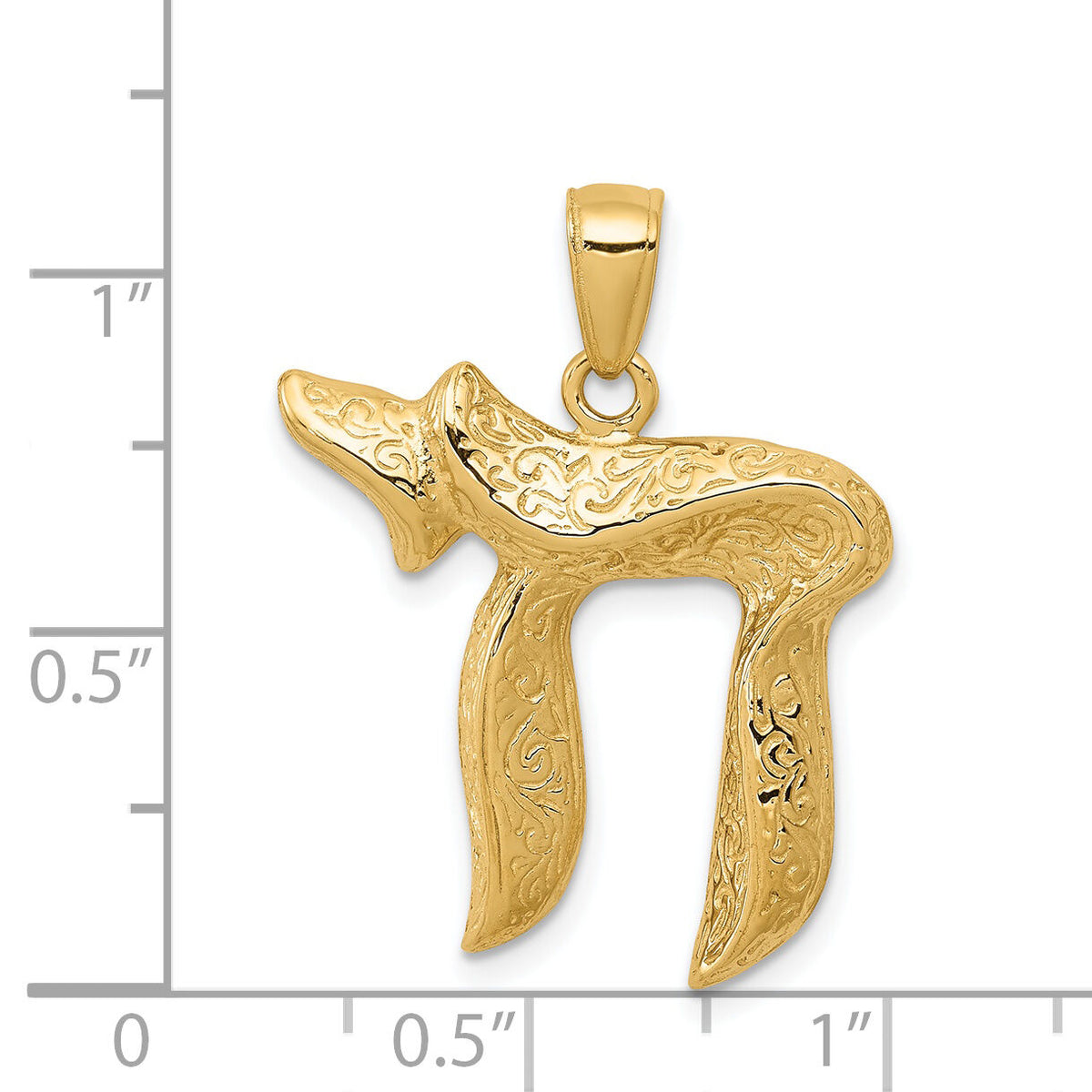 14K Jewish Chai (Long Life) Pendant-C3992