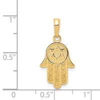 14k Jewish Hand of God w/Star of David Pendant-C3993