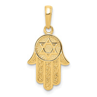 14k Jewish Hand of God w/Star of David Pendant-C3993