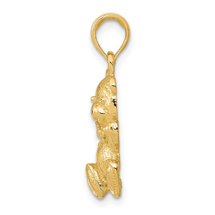 14k Teddy Bear Pendant-C4002