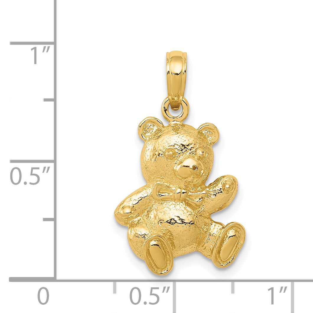 14k Teddy Bear Pendant-C4002