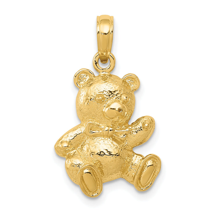 14k Teddy Bear Pendant-C4002
