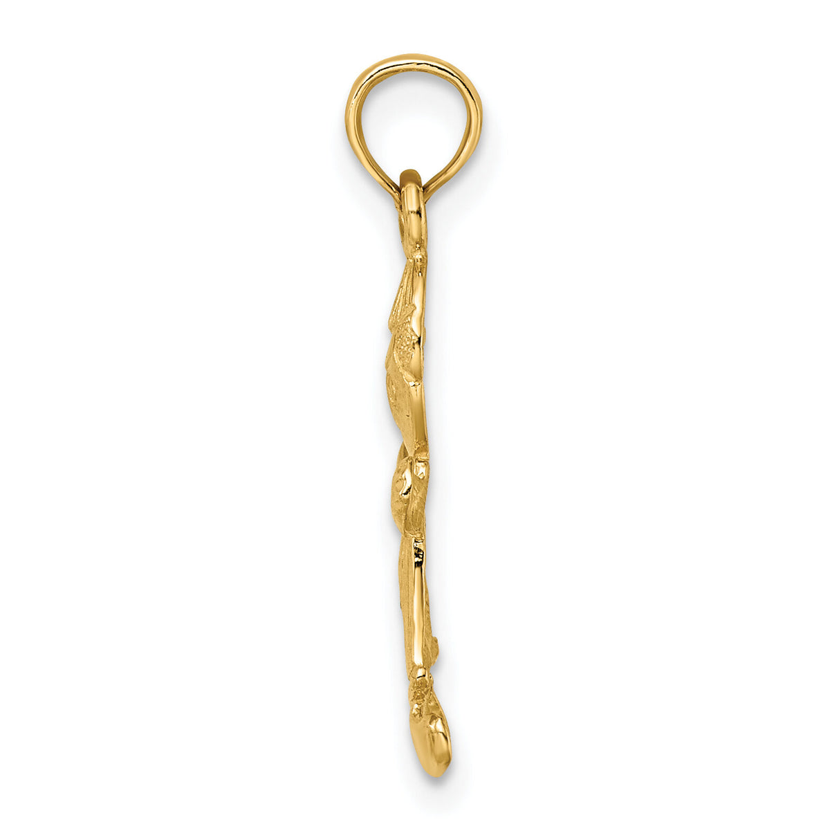 14k Playful Boy w/Cut Out Buttons Charm-C4017
