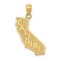 14k CALI GIRL State Map Pendant-C4031