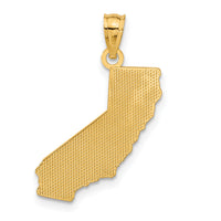 14k CALIFORNIA State Map Pendant-C4032