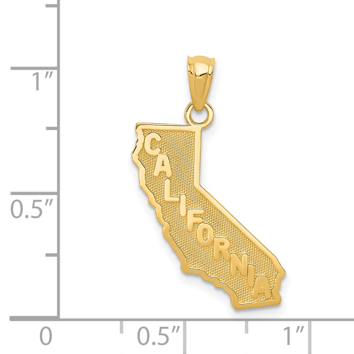 14k CALIFORNIA State Map Pendant-C4032