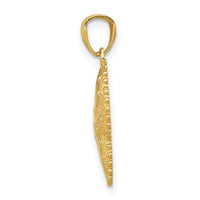 14K Diamond-Cut Starfish Pendant-C4033