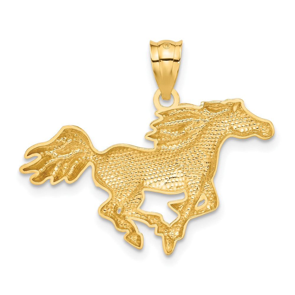 14k Polished Horse Pendant-C4041