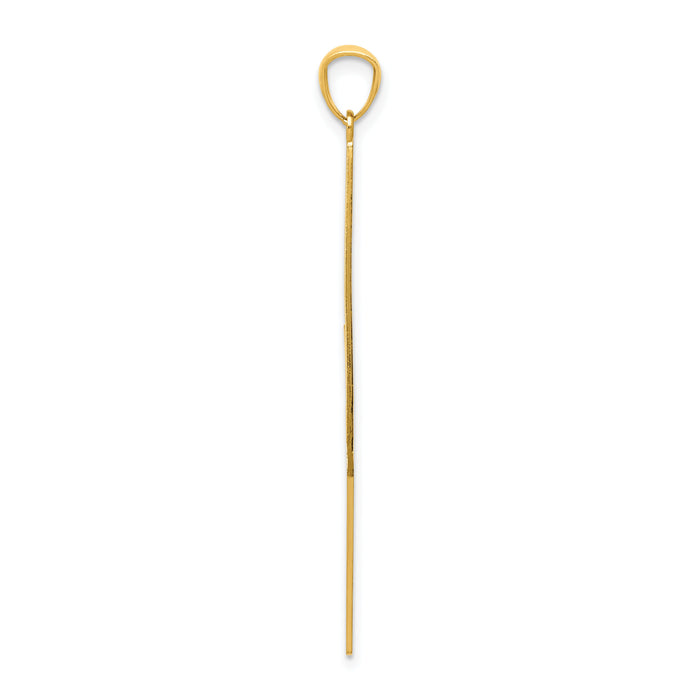 14k Polished D/C Lightning Bolt Pendant-C4042