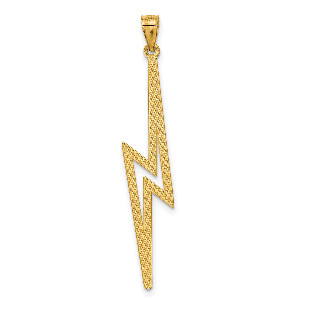 14k Polished D/C Lightning Bolt Pendant-C4042