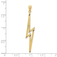 14k Polished D/C Lightning Bolt Pendant-C4042