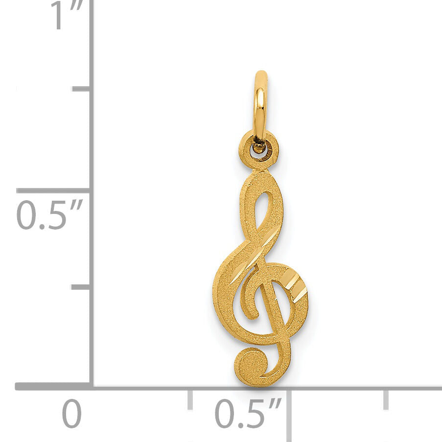 14k Treble Clef Charm-C414