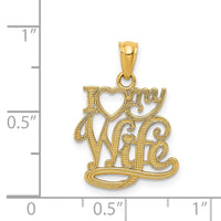 14k I LOVE MY WIFE Pendant-C4167