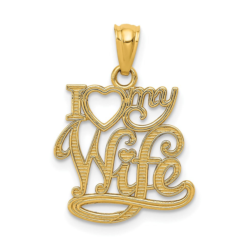 14k I LOVE MY WIFE Pendant-C4167