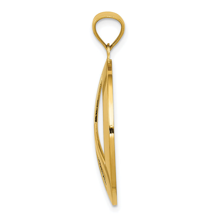 14k Peace Sign Pendant-C4171