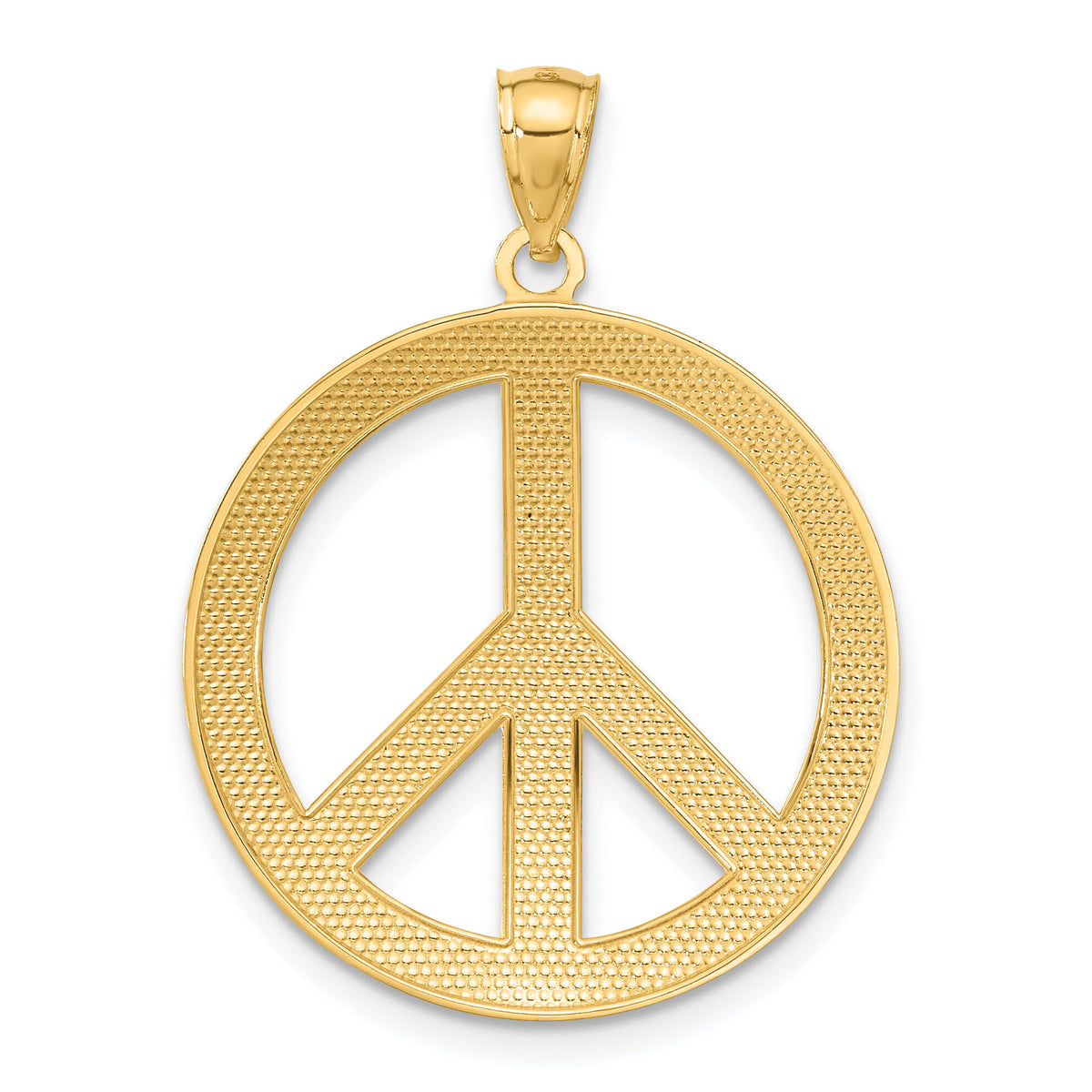 14k Peace Sign Pendant-C4171