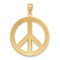14k Peace Sign Pendant-C4171