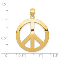 14k Peace Sign Pendant-C4171