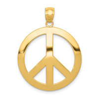 14k Peace Sign Pendant-C4171