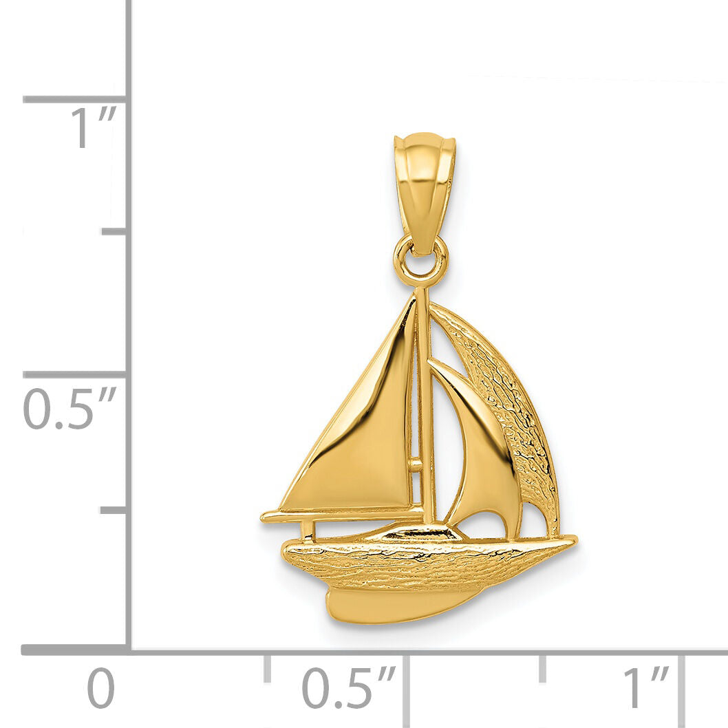 14k Sailboat Pendant-C4172