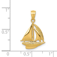 14k Sailboat Pendant-C4172