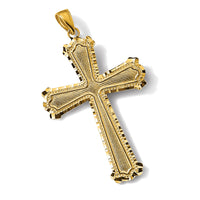 14K Diamond-cut Cross Pendant-C4201