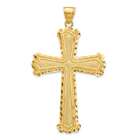 14K Diamond-cut Cross Pendant-C4201